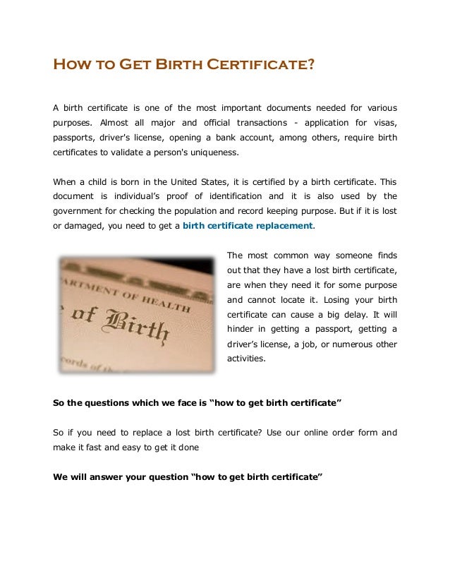 replacement of lost birth certificate united states